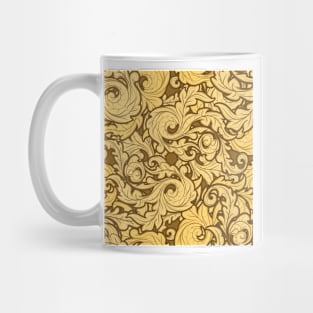 Golden Leaves Pattern Mug